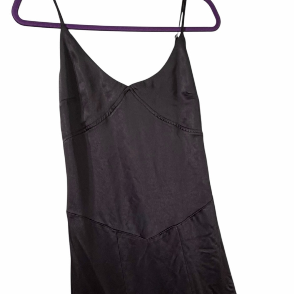 Princess Polly Black Satin Maxi Dress, High Split, Super Sexy, Women’s Size 8 - Picture 5 of 13